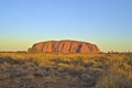 Ayers Rock or Uluru respectively at sun set Royalty Free Stock Photo