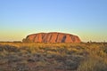 Ayers Rock or Uluru respectively at sun set Royalty Free Stock Photo