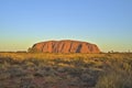 Ayers Rock or Uluru respectively at sun set Royalty Free Stock Photo