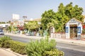 Ayia Napa, Cyprus, 02/02/2018: Greek-style restaurant in the resort town