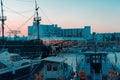 Ayia Napa, Cyprus - July 07, 2022: Boats and ships moored in Ayia Napa harbor Royalty Free Stock Photo