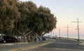 The road to the port at sunset i Ayia Napa Cyprus Royalty Free Stock Photo