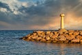 Ayia Napa lighthouse at sunset, Cyprus