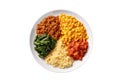 Ayib Be Gomen Ethiopian Cuisine. On A White Plate Royalty Free Stock Photo