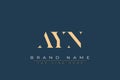 AYN abstract letter logo design Royalty Free Stock Photo