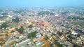 Ayodhya Drone view Shri Ram Mandir, Shri Hanuman Garhi Mandir, Lata Mangeshkar Chowk and Ghats Royalty Free Stock Photo