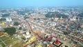 Ayodhya Drone view Shri Ram Mandir, Shri Hanuman Garhi Mandir, Lata Mangeshkar Chowk and Ghats Royalty Free Stock Photo