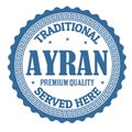 Ayran label or sticker