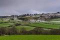 Ayrshire Hillside with hedgerows & Light powder of snow