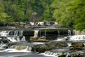 Aysgarth Upper Falls in Wensleydale, Yorkshire Dales Royalty Free Stock Photo