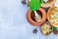 Ayurveda background. Spa and health care concept Royalty Free Stock Photo