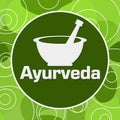 Ayurveda Green Abstract Background Mortar Royalty Free Stock Photo