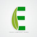 Ayurveda , environment or organic logo letter e