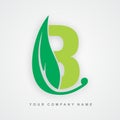 Ayurveda , environment or organic logo letter b