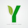 Ayurveda , environment or organic logo letter y