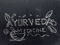 Ayurveda Medicine Handwritten on Blackboard Royalty Free Stock Photo