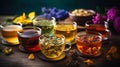 Ayurvedic herbal teas with healing properties Royalty Free Stock Photo