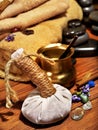 Ayurvedic spa massage still life Royalty Free Stock Photo