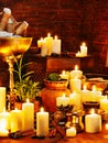 Ayurvedic spa massage still life Royalty Free Stock Photo