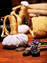 Ayurvedic spa massage still life Royalty Free Stock Photo