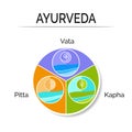 Ayurvedic vector illustration. Royalty Free Stock Photo