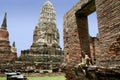 Ayuthaya temple ruins thailand Royalty Free Stock Photo