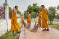 AYUTHAYA THAILAND : MARCH 28 : thai little buddhist monk daily c