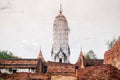 Ayutthaya ancient Buddhist pagoda in Wat Putthaisawan Temple - Thailand Royalty Free Stock Photo