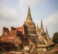 Wat Phra Sri Sanphet temple, Ayutthaya, Chao Phraya Basin, Central Thailand, Thailand Royalty Free Stock Photo