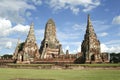 Ayutthaya temple ruins thailand Royalty Free Stock Photo