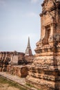 Ayutthaya temple ruins, Wat Maha That Ayutthaya as a world heritage site, Thailand. Royalty Free Stock Photo