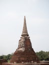 Ayutthaya temple ruins, Wat Maha That Ayutthaya as a world heritage site, Thailand. Royalty Free Stock Photo
