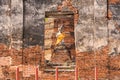 Ayutthaya, Thailand - December, 26, 2020 : Buddha statues at the abandoned temple at Ayutthaya, Thailand