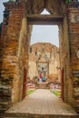 AYUTTHAYA, THAILAND, FEBRUARY, 08, 2018: Unidentified people walking at the central pagoda of wat Ratchaburana during