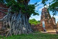 Ayutthaya, Thailand; July 3st 2018: Wat Mahathat in Ayutthaya Historical Park