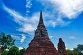 Ayutthaya, Thailand; July 3st 2018: Wat Mahathat in Ayutthaya Historical Park