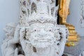 Ayutthaya, Thailand - March, 11, 2017 : Guardian statue of Buddhism in front of the church at Wat cheing len temple Thailand. Royalty Free Stock Photo