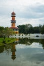Thasana tower in Bang Pa-In Palace Thailand Royalty Free Stock Photo