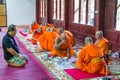 Novice and monks in merit making