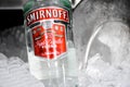 Smirnoff vodka, a brand of vodka produced by the British company Diageo