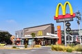 The McDonald`s logo. Royalty Free Stock Photo