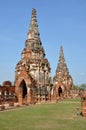 Ayutthaya, Thailand: Wat Chai Watthanaram Royalty Free Stock Photo