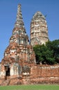 Ayutthaya, Thailand: Wat Chai Watthanaram Royalty Free Stock Photo