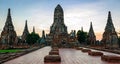 Ayutthaya (Thailand) Wat Chaiwatthanaram temple Royalty Free Stock Photo