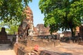 WAT MAHATHAT in Ayutthaya, Thailand. It is part of the World Heritage Site - Historic City of Royalty Free Stock Photo