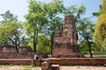 WAT MAHATHAT in Ayutthaya, Thailand. It is part of the World Heritage Site - Historic City of Ayutthaya Royalty Free Stock Photo