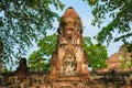 Ayutthaya, Thailand at Wat Mahathat, Temple stupa in the morningvisiting Ayyuthaya Thailand Royalty Free Stock Photo