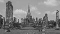 Ayutthaya, Thailand at Wat Phra Si Sanphet, couple men and women with a hat visiting Ayyuthaya Thailand Royalty Free Stock Photo