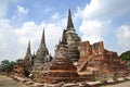 Ayutthaya, Thailand: Wat Prah Si Sanphet Royalty Free Stock Photo