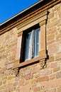 Ayvalik Cunda Adasi located in old antique house wooden windows, Turkey Balikesir